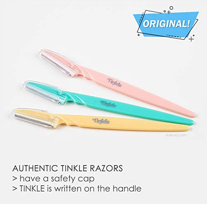 DORCO Tinkle Dermaplaning Tool 18ct – Safe Dermaplane Razor for Women (6 Packs of 3)