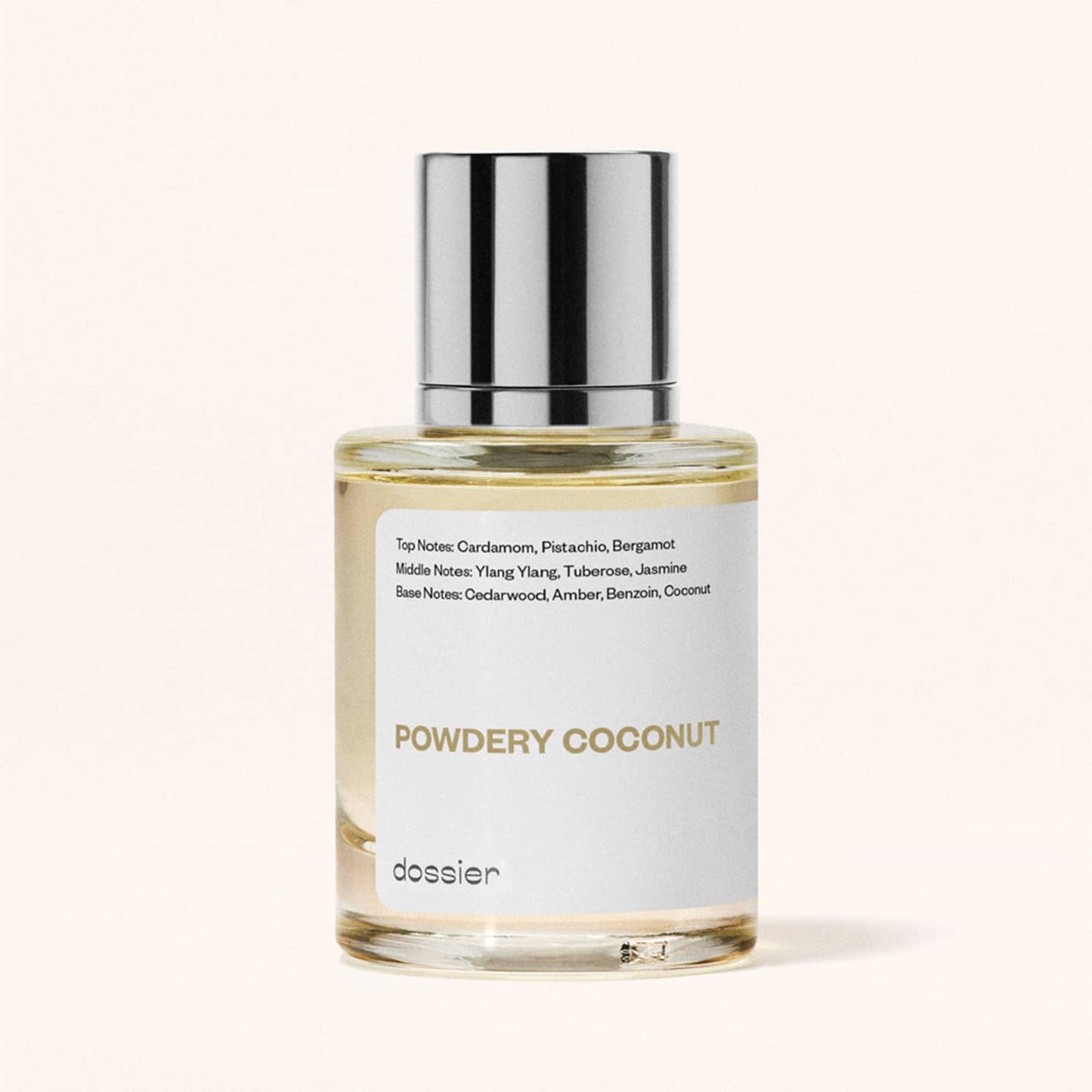 Dossier Powdery Coconut – 1.7 oz / 50 ml – Inspired by Tom Ford Soleil Blanc – Unisex, Vegan, Paraben-Free