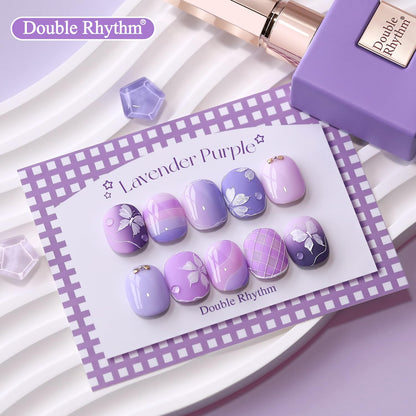 Double Rhythm 6 Pcs 15ml Gel Polish Set – Same Color Soak-Off Kit for Nails (Light to Dark Purple)