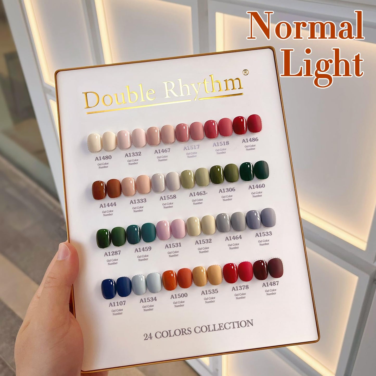 Double Rhythm 28Pcs Gel Nail Polish Set – Burgundy & Green Collection, Soak-Off Gel Polish Kit for At-Home Manicures