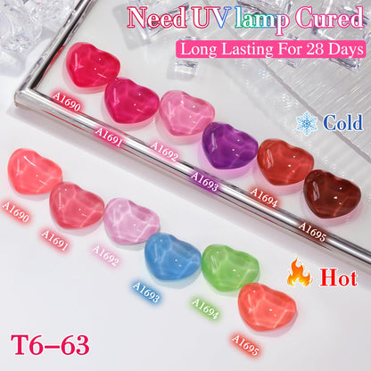 Double Rhythm 6 Pcs 15ml Color-Changing Gel Polish Set – Temperature Shift Nail Kit
