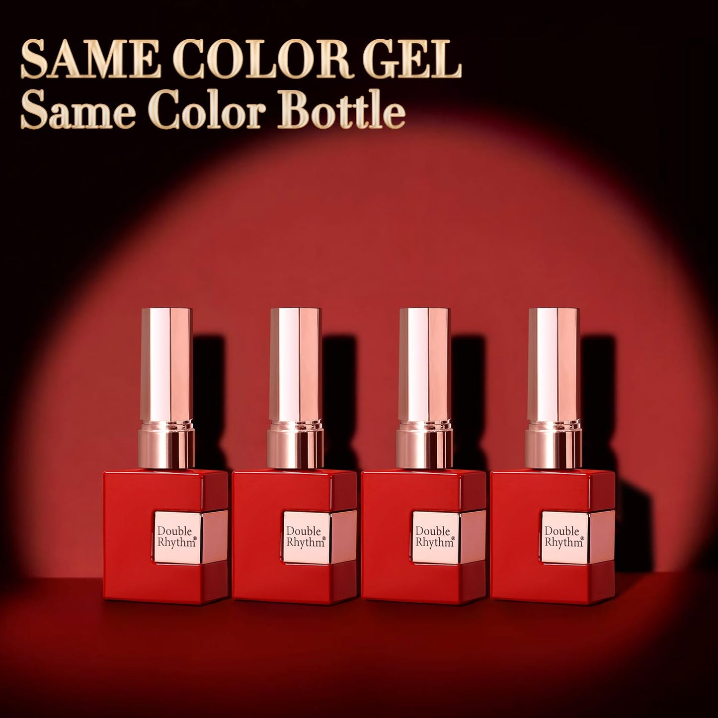 Double Rhythm 6 Pcs 15ml Gel Polish Set – Glitter Burgundy & Dark Cherry Red
