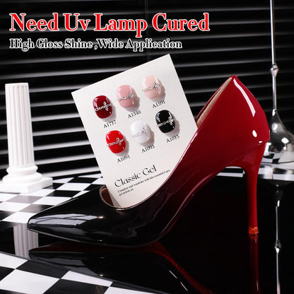 Double Rhythm 6 Pcs 15ml Gel Polish Set – Same Color, Soak Off, DIY Nail Kit