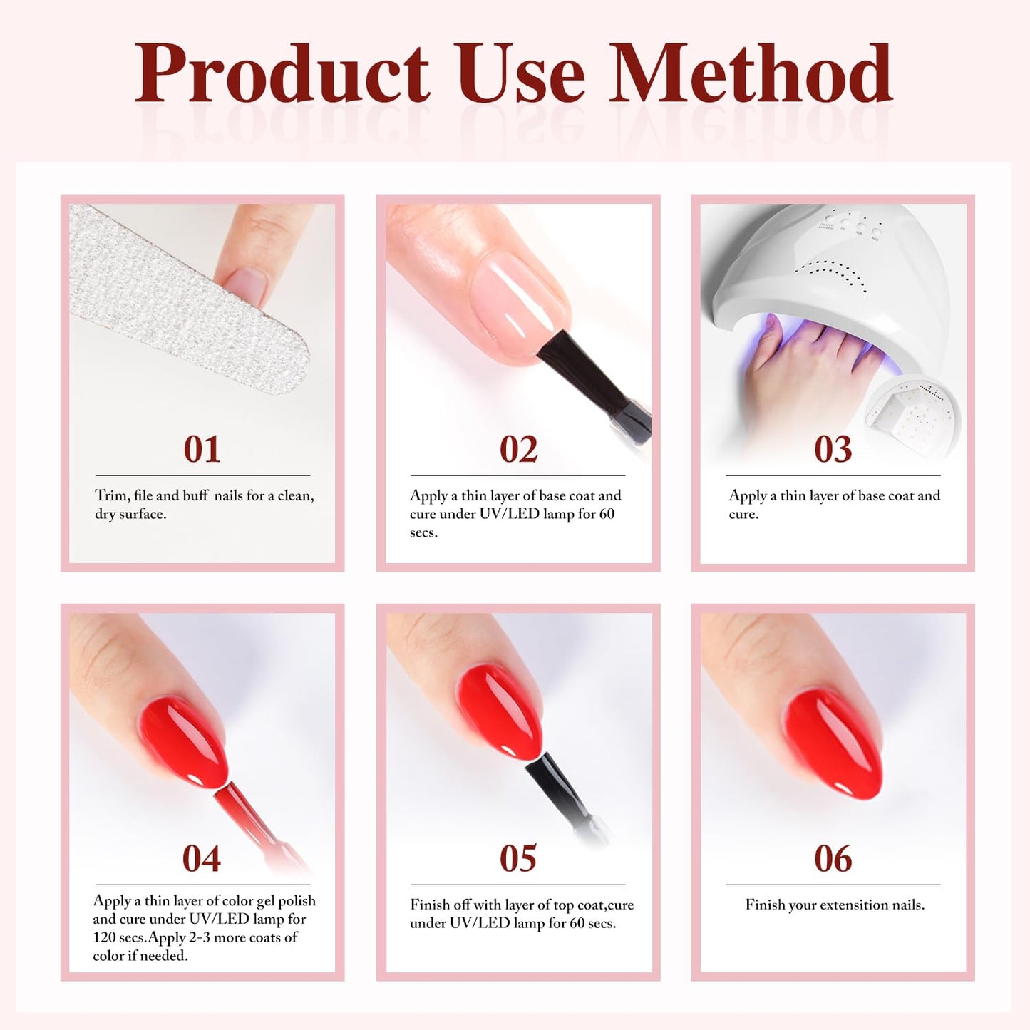 Double Rhythm Gel Nail Polish Set of 6 Colors – Nude & Milky Pastels Starter Kit for Home DIY