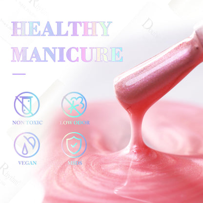 Double Rhythm Jelly Sheer Gel Nail Polish Set – 6 Pastel Colors Kit8