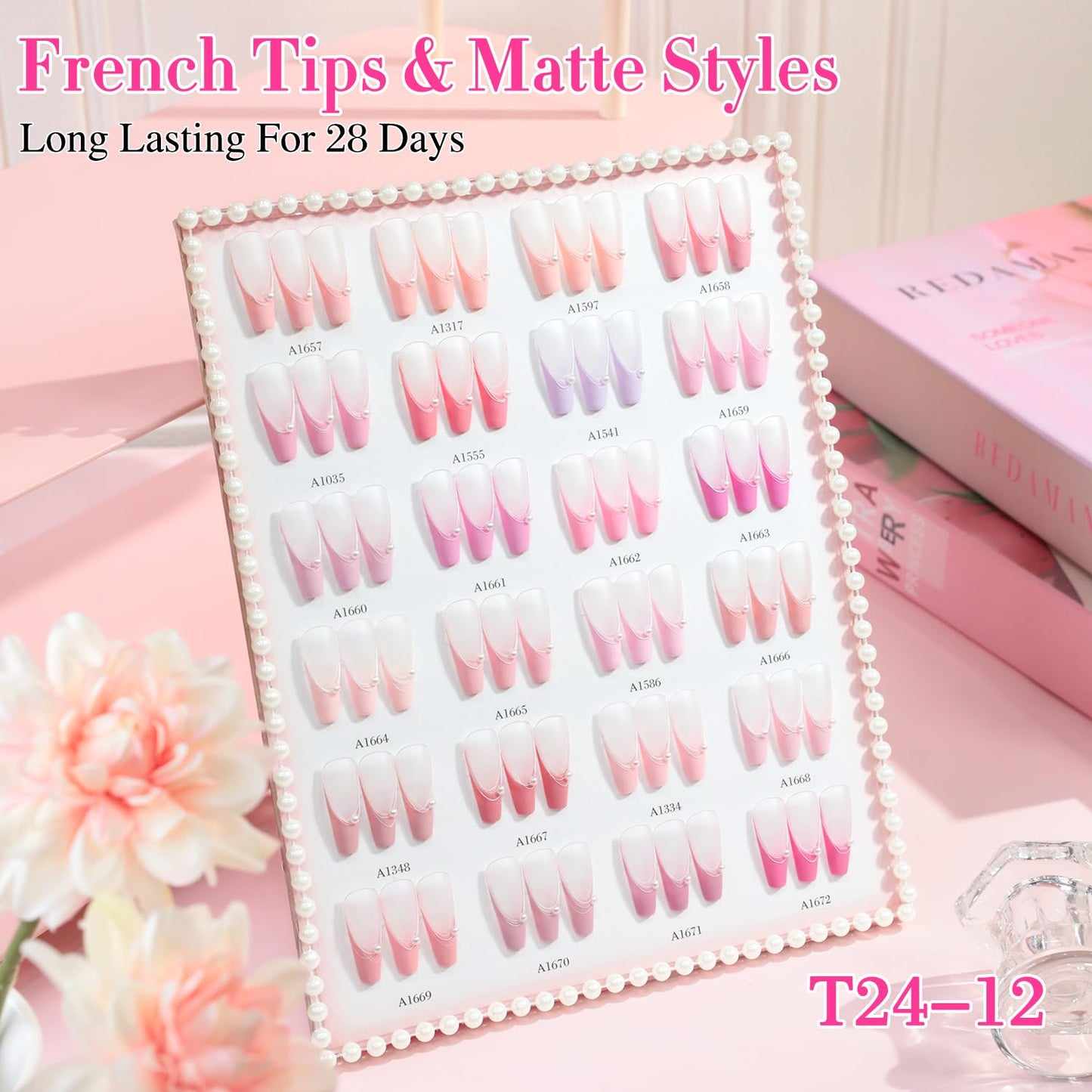 Double Rhythm 28Pcs Gel Nail Polish Set – Neutral Nude Collection T24-12 (0.5oz)
