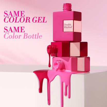 Double Rhythm 6-Pcs 15ml Gel Polish Set: Neon Pink, Purple, Burgundy, Red