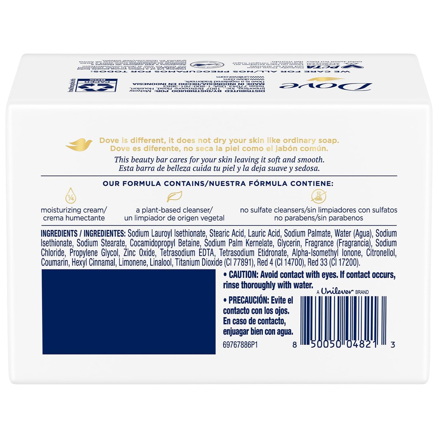 Dove Pink Beauty Bar Pack (4 Bars) – 3-in-1 Moisturizing Soap