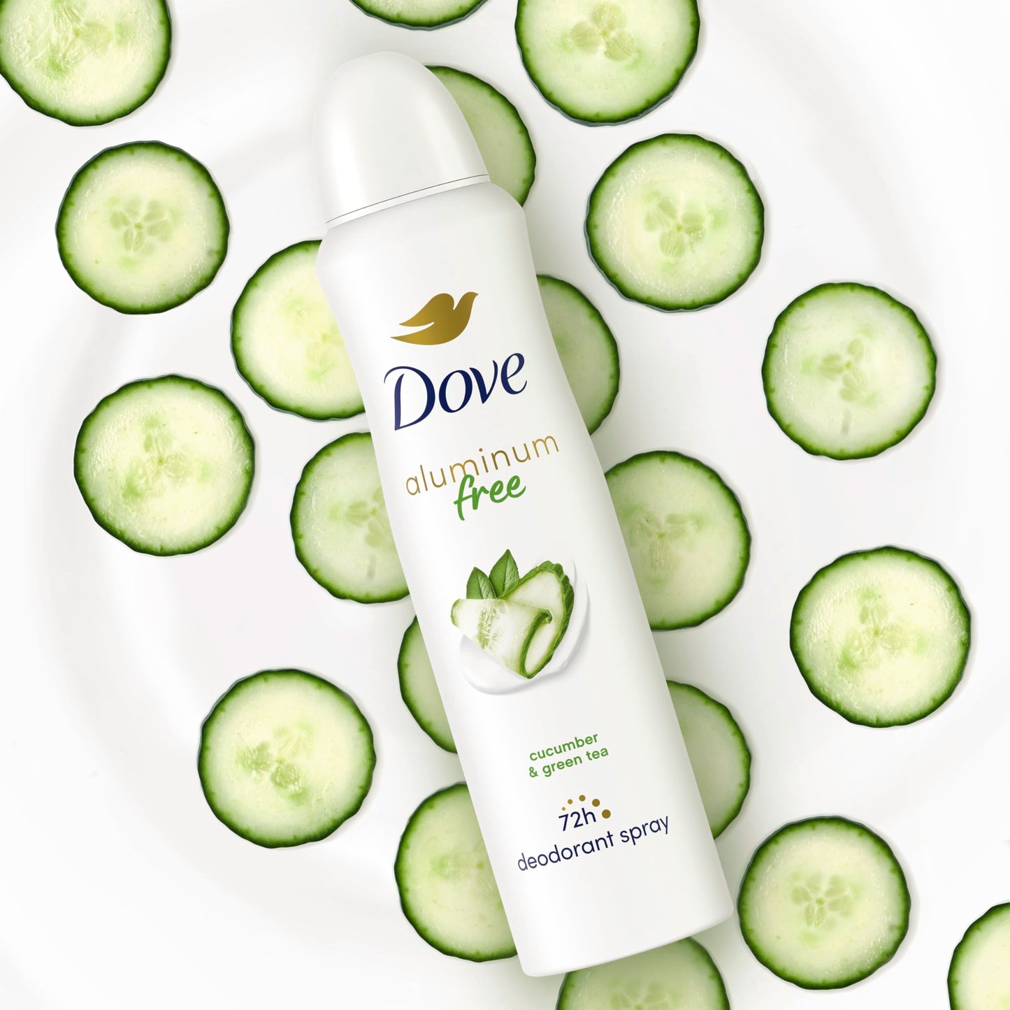Dove Aluminum Free Deodorant Spray for Women – Cucumber & Green Tea, 3 Count, 4 oz