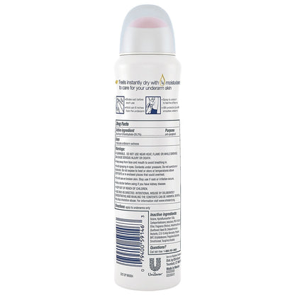 Dove Antiperspirant Dry Spray Invisible - Clear Finish, 3.8 oz per Can, Pack of 3