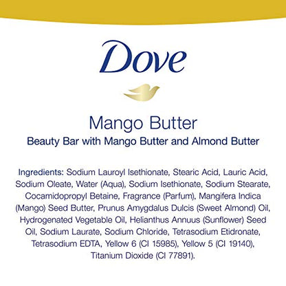 Dove Mango Butter Beauty Bar – 14-Count for Deep Moisture and Soft Skin
