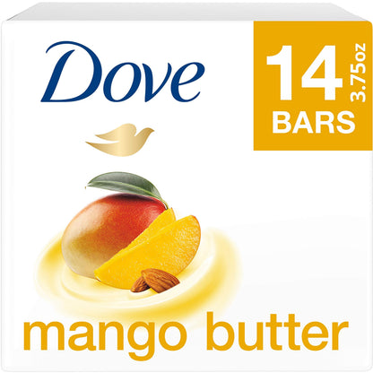 Dove Mango Butter Beauty Bar – 14-Count for Deep Moisture and Soft Skin