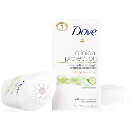Dove Clinical Protection Anti-Perspirant Deodorant Solid, Cool Essentials, 1.7 oz – Pack of 6