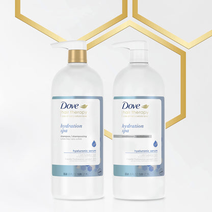 Dove Hydration Spa Conditioner for Dry Hair with Hyaluronic Serum – 33.8 oz