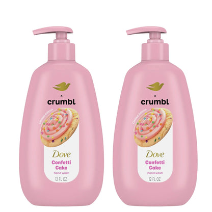 Dove X Crumbl Confetti Cake Moisturizing Hand Wash | 2-Pack, 12 oz with Pump | Limited Edition