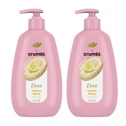 Dove x Crumbl Lemon Glaze Moisturizing Hand Wash | 2-Pack 12 oz Pumps | Limited Edition