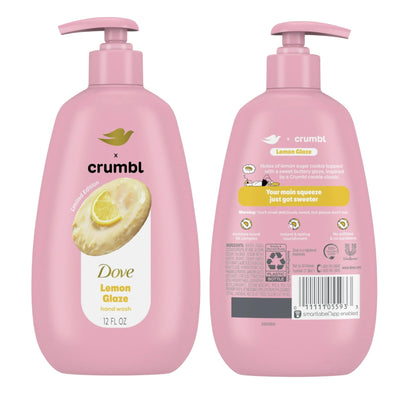 Dove x Crumbl Lemon Glaze Moisturizing Hand Wash | 2-Pack 12 oz Pumps | Limited Edition