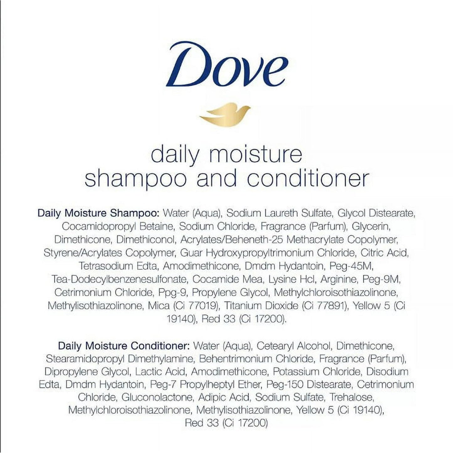 Dove Moisturizing Shampoo and Conditioner with Pump Daily Moisture, 2 ct/40 oz