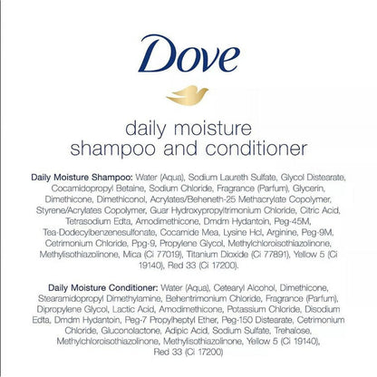 Dove Moisturizing Shampoo and Conditioner with Pump Daily Moisture, 2 ct/40 oz