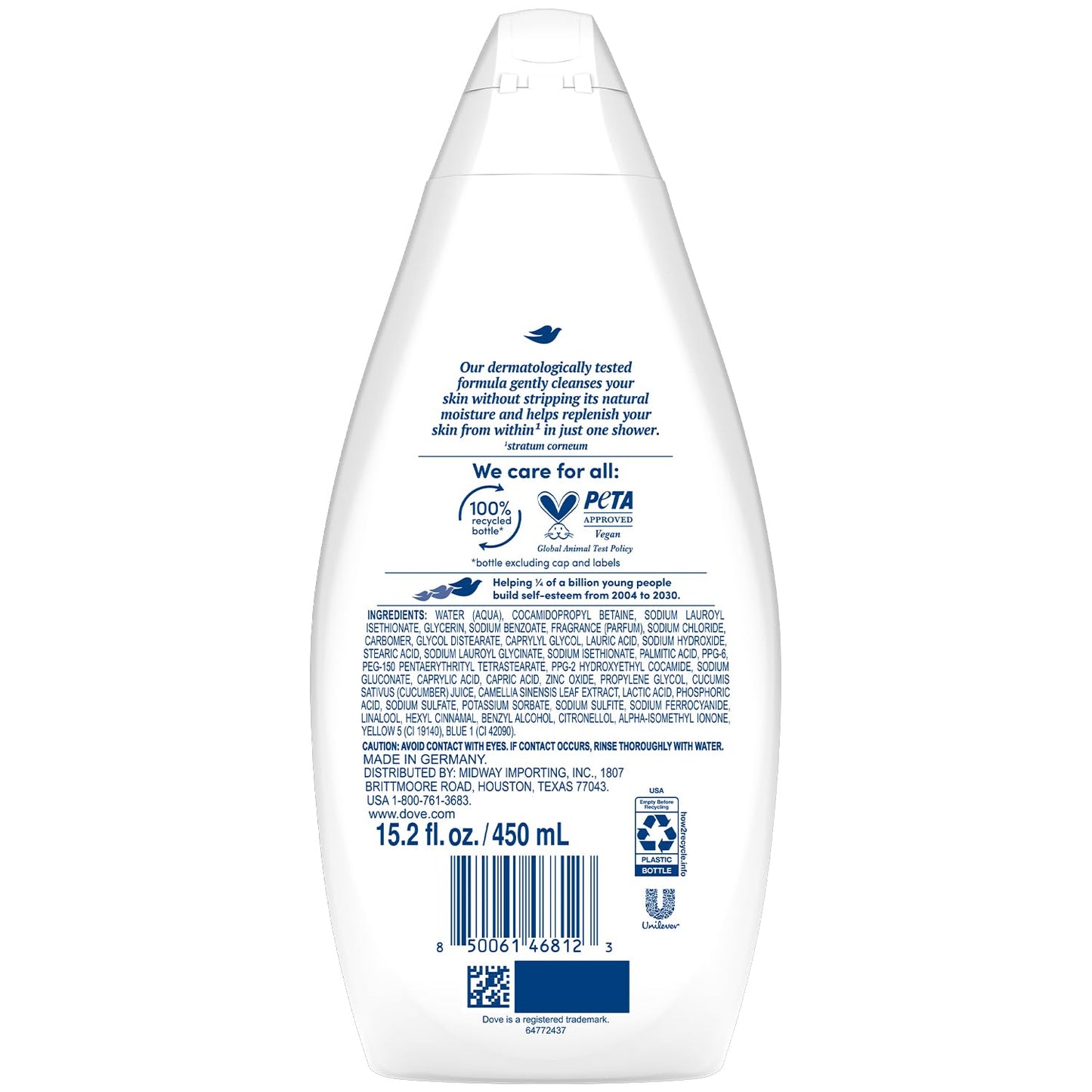 Dove Fresh Care Body Wash 3-Pack – Revitalizing Moisturizing Cleanser (15.2 oz each)