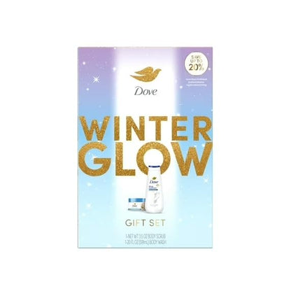 Dove Limited Edition Glow Gift Set: Deep Moisture Body Wash & Macadamia Scrub (2 Count)