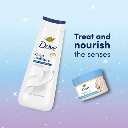 Dove Limited Edition Glow Gift Set: Deep Moisture Body Wash & Macadamia Scrub (2 Count)