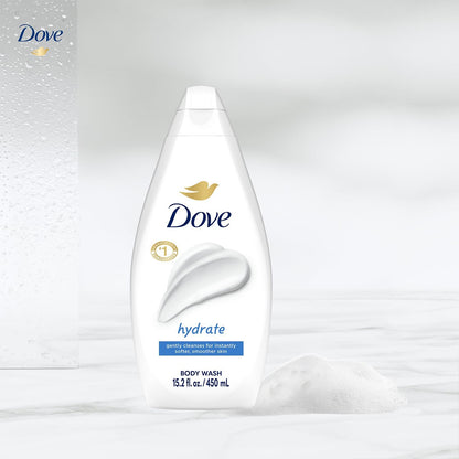 Dove Hydrate Body Wash 2-Pack – Moisturizing Cleanser for Soft Skin (15.2 oz Ea)