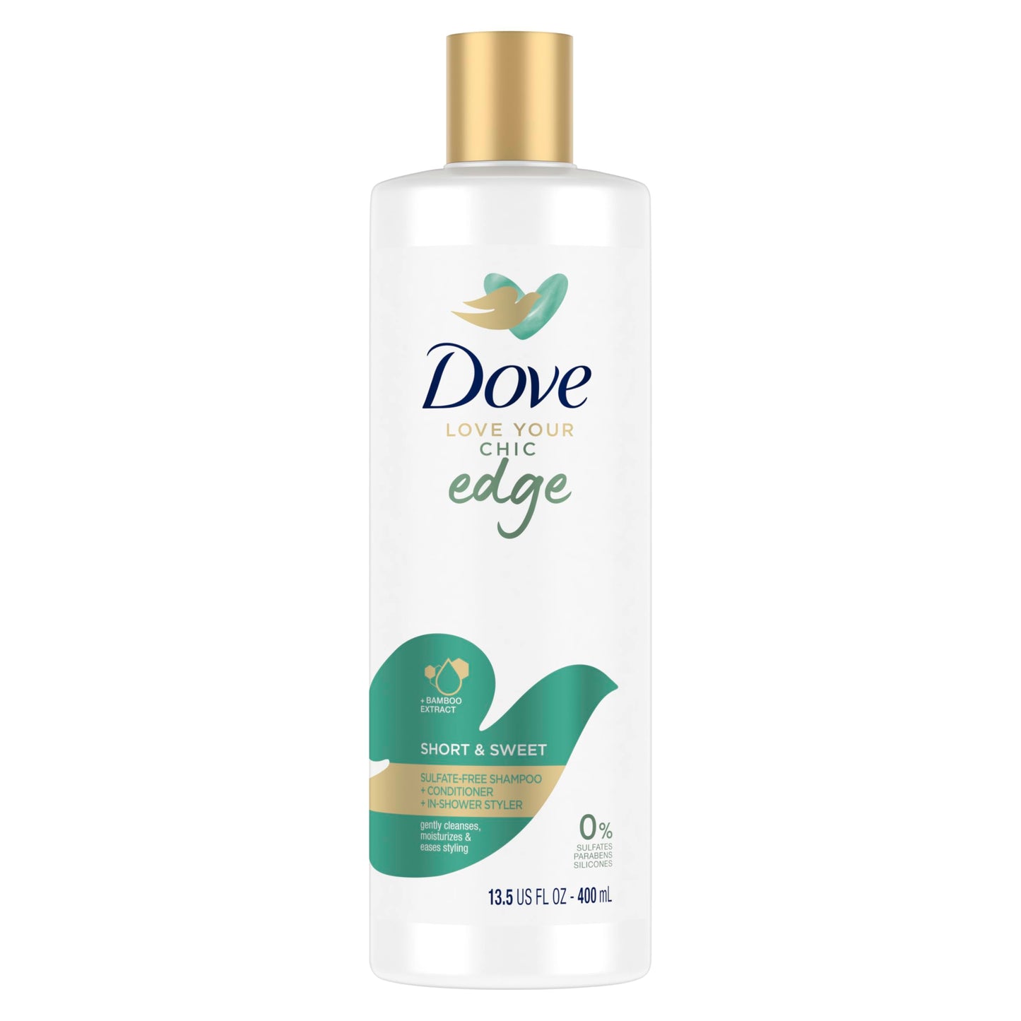 Dove Love Your Chic Edge – 3-in-1 Shampoo, Conditioner & In-Shower Styler