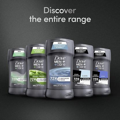 Dove Men+Care Clean Comfort Antiperspirant Deodorant – 48-Hour Sweat & Odor Protection (3 x 2.7 oz)