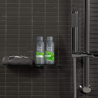 Dove Men+Care Travel Essentials Bundle – Extra Fresh Wash & 2-in-1 Shampoo (3 oz each)