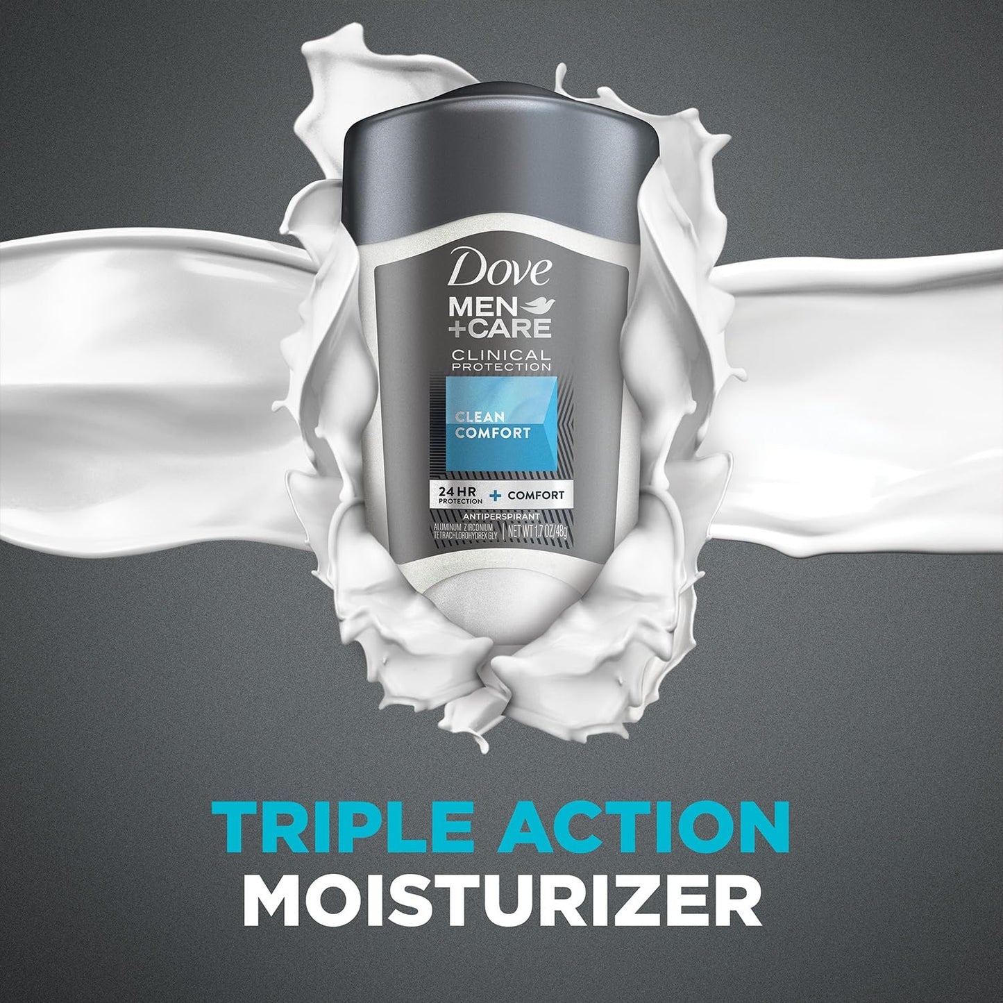 Dove Men+Care Deodorant 96H Clinical Protection Antiperspirant, Clean Comfort – 6-Pack