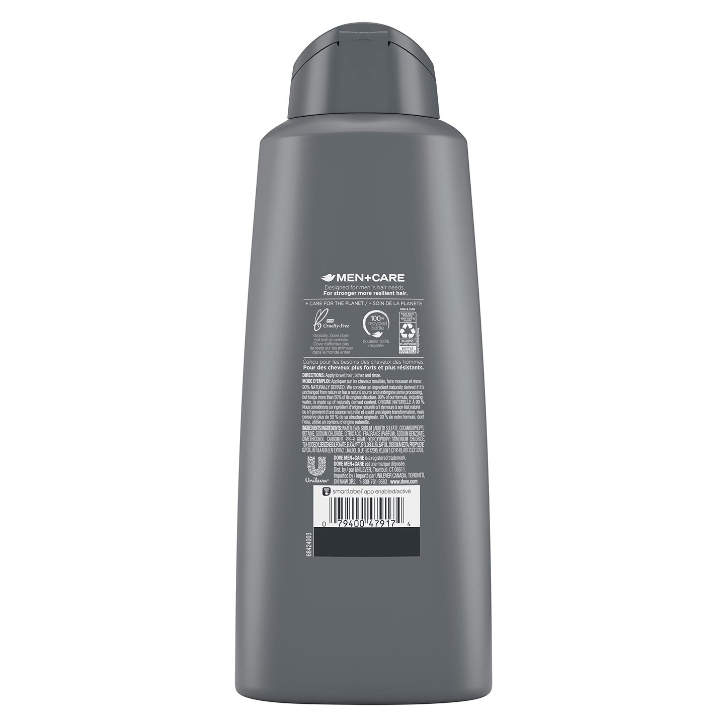 DOVE MEN + CARE 2 in 1 Shampoo Conditioner Body Wash Eucalyptus + Birch – 3 Count (20.4 oz each)