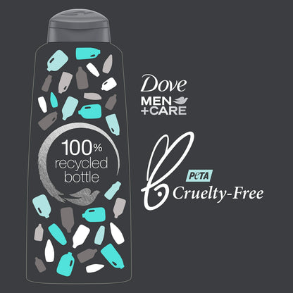 DOVE MEN + CARE 2 in 1 Shampoo Conditioner Body Wash Eucalyptus + Birch – 3 Count (20.4 oz each)