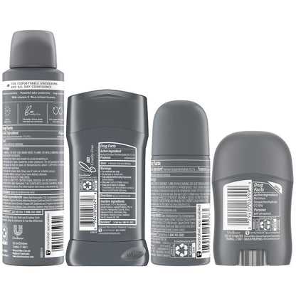 Dove Men+Care Clean Comfort Antiperspirant 4-Piece Set – 72H Protection