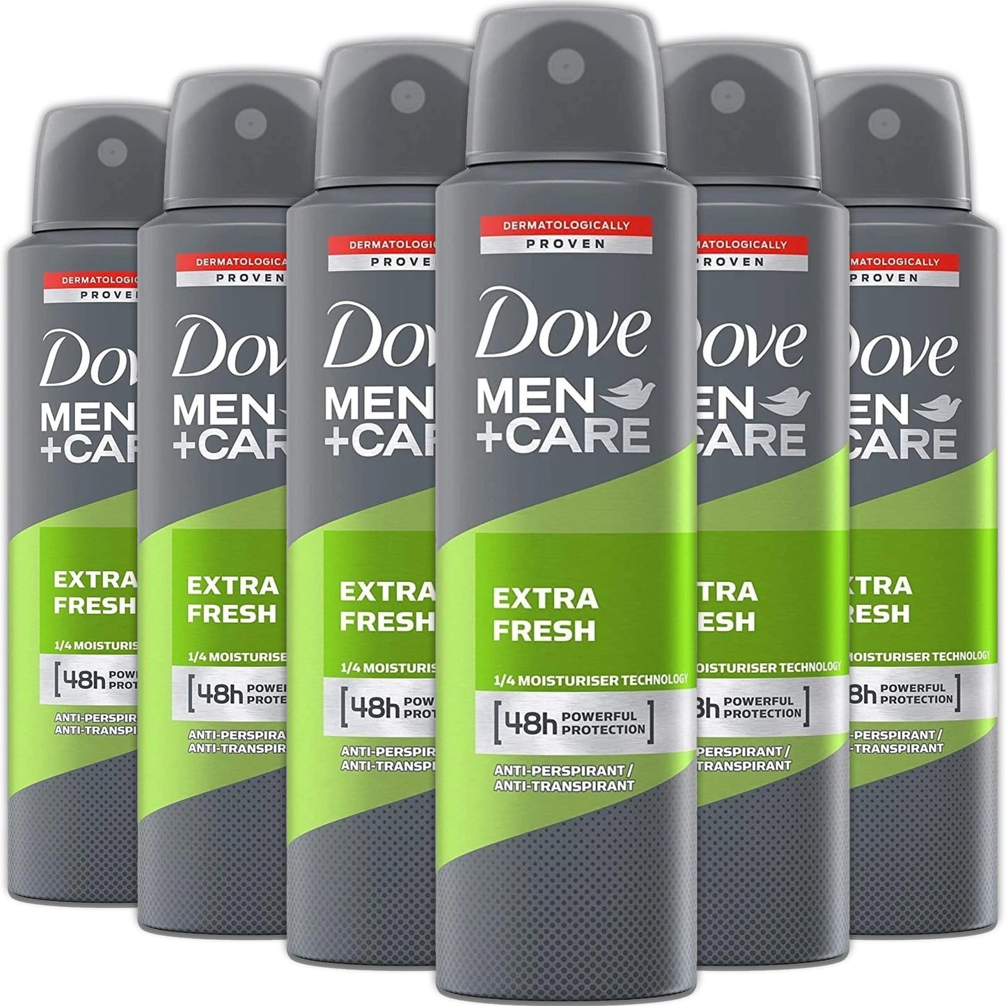 Dove Men+Care Extra Fresh Antiperspirant Spray – 6-Pack, 48H Protection