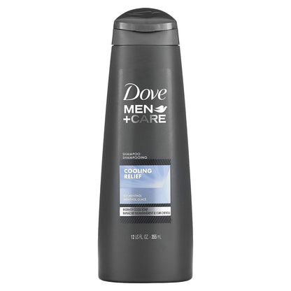 Dove Men+Care Fortifying Shampoo – Cooling Relief with Icy Menthol – 12 oz Bottle (355 mL)