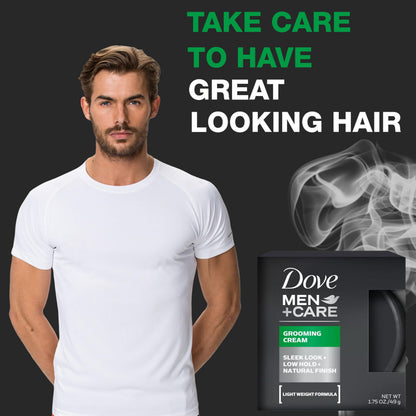 Dove Men+Care Grooming Cream 3-Pack – Lightweight, Low-Hold Styling for Natural Texture