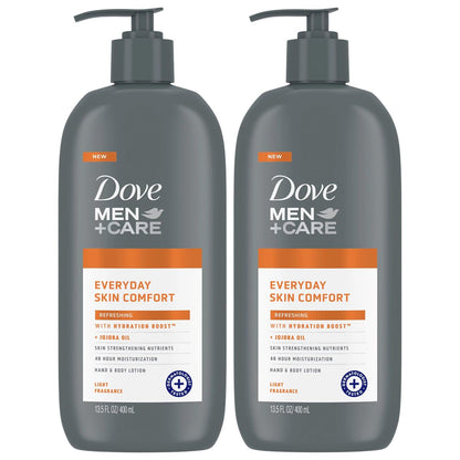 Dove Men+Care Hand & Body Lotion – Everyday Comfort Pack (2 x 13.5 fl oz)