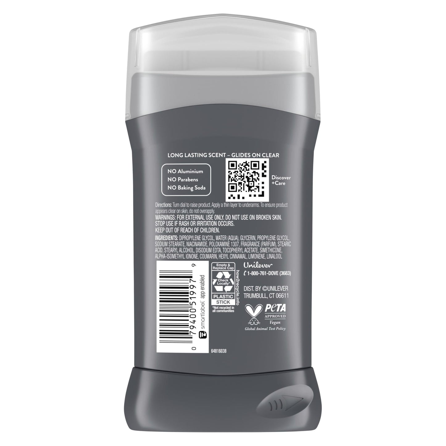 DOVE MEN+CARE Aluminum Free Rustic Sandalwood Deodorant – 3 oz (3 Pack) for Men