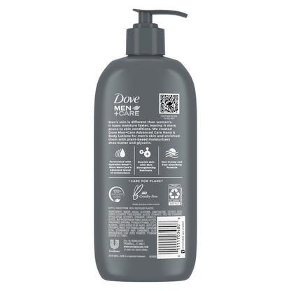 Dove Men+Care Hand & Body Lotion Value Pack – Sensitive Skin Calming Formula with Shea Butter & Aloe, 2 x 13.5 fl oz