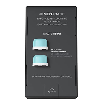 Dove Men+Care Zero-Percent Aluminum Refill Kit — Aluminum-Free Deodorant (2 Pack)