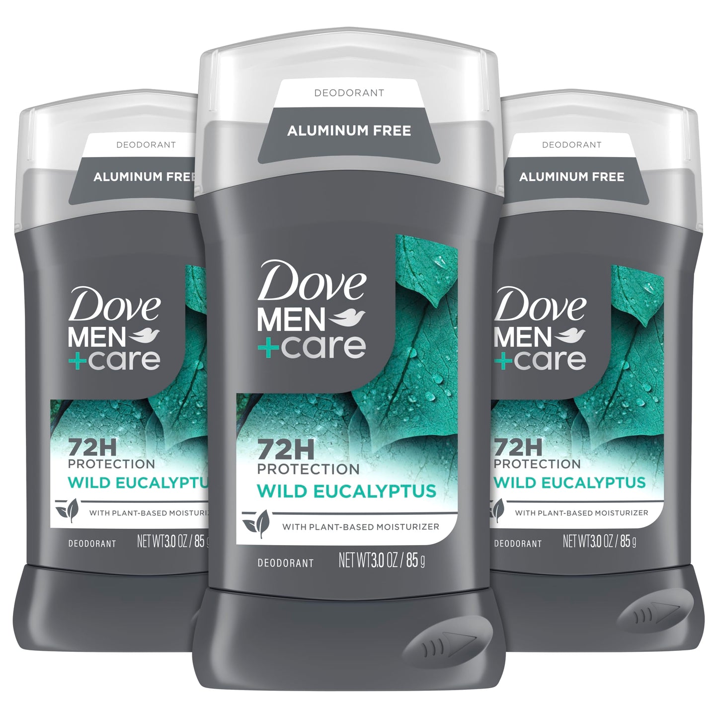 DOVE MEN+CARE Aluminum-Free Wild Eucalyptus Deodorant Stick – 3 oz (3-Pack)
