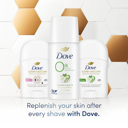 Dove Travel Deodorant for Women Variety 3-Pack – Advanced Care Invisible, Cool Essentials Mini, Cucumber & Green Tea Spray