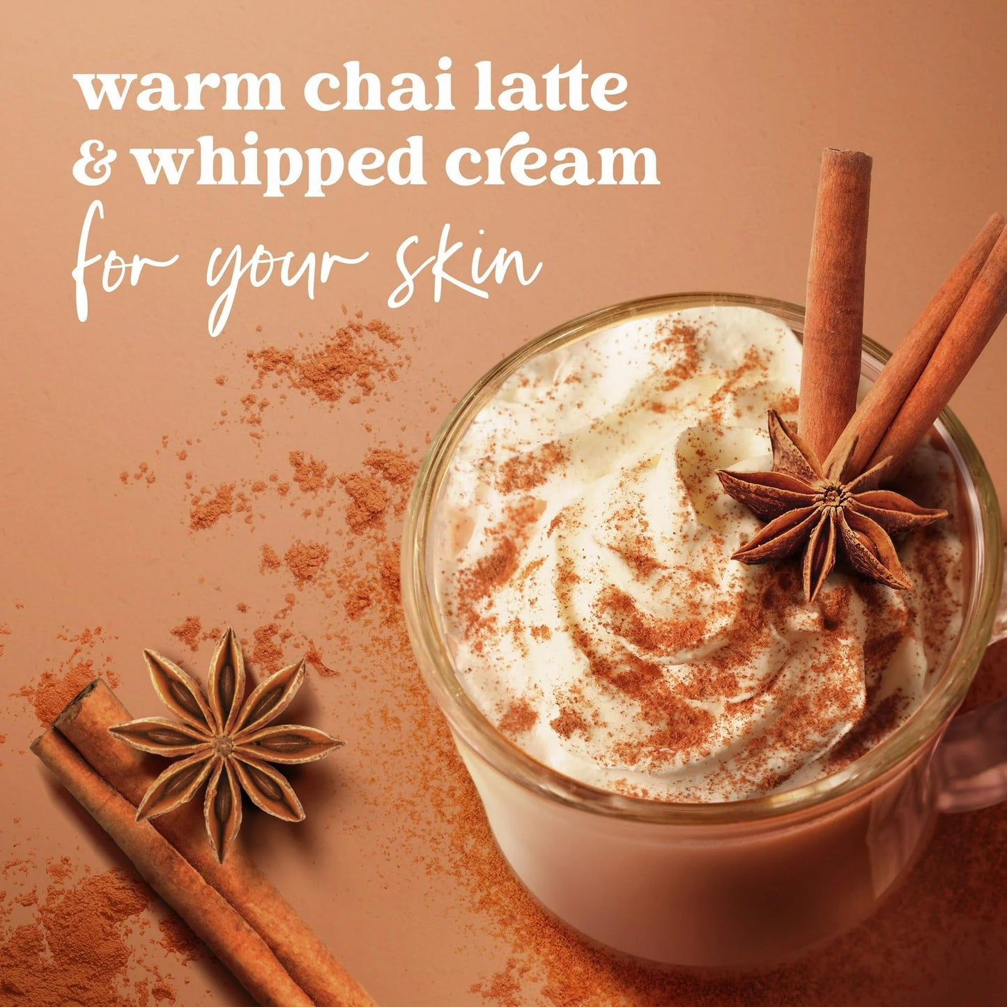 Dove Exfoliating Body Scrub – Spiced Chai Latte, 10.5 oz | Nourishing ¼ Cream