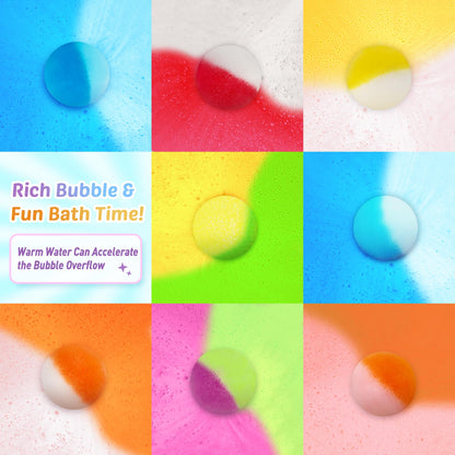 DOVIPE Bath Bombs for Kids – 12 Pcs with Glow-in-the-Dark Ocean Toy Inside | Handmade Organic Bubble Bath Gift Set
