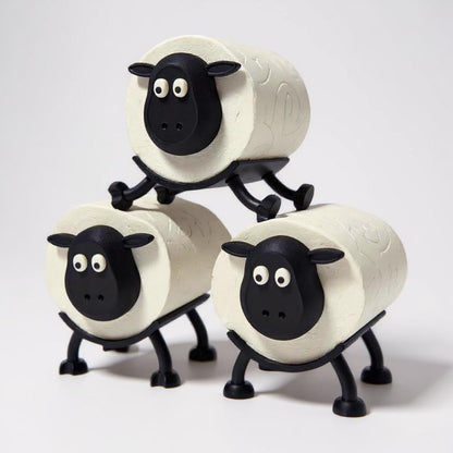Sheep Toilet Roll Holder – 3D Printed Trio | Funny Bathroom Gift | Made in UK