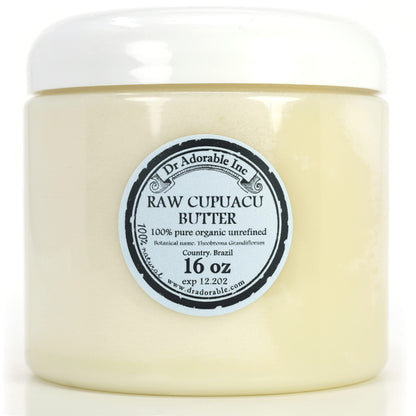 Dr Adorable Cupuacu Butter 16 oz – Exotic Unrefined Organic Cold-Pressed Skincare