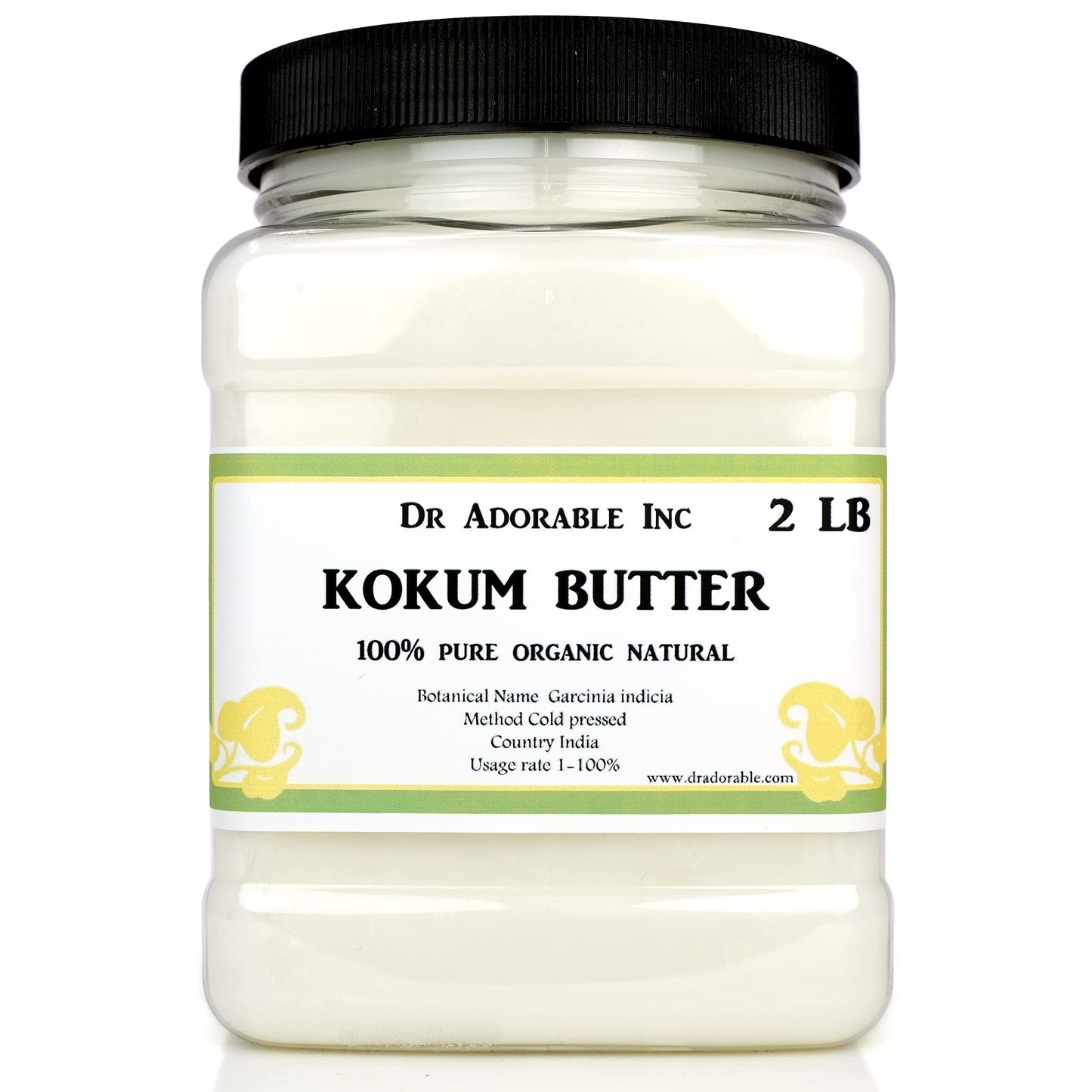Dr Adorable Kokum Butter - 2 lb - Raw 100% Pure Premium Organic