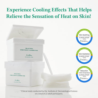 Dr.Althea StretchFit Calming Pad – Cooling Centella Sheet Mask, Hydration with Panthenol (Pack of 50)