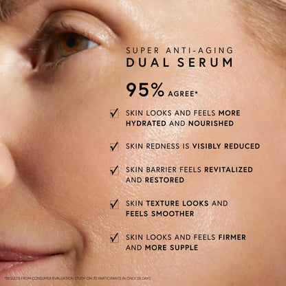 Dr. Barbara Sturm Super Anti Aging Dual Serum 1.7 Fl Oz – Hydrating Peptide & Ceramide Facial Serum